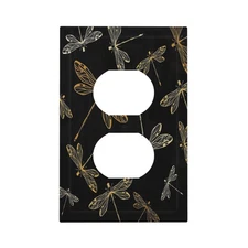 Romantic Dragonfly Garden Farmhouse Style 1 Gang Outlet Plate Covers Decorative