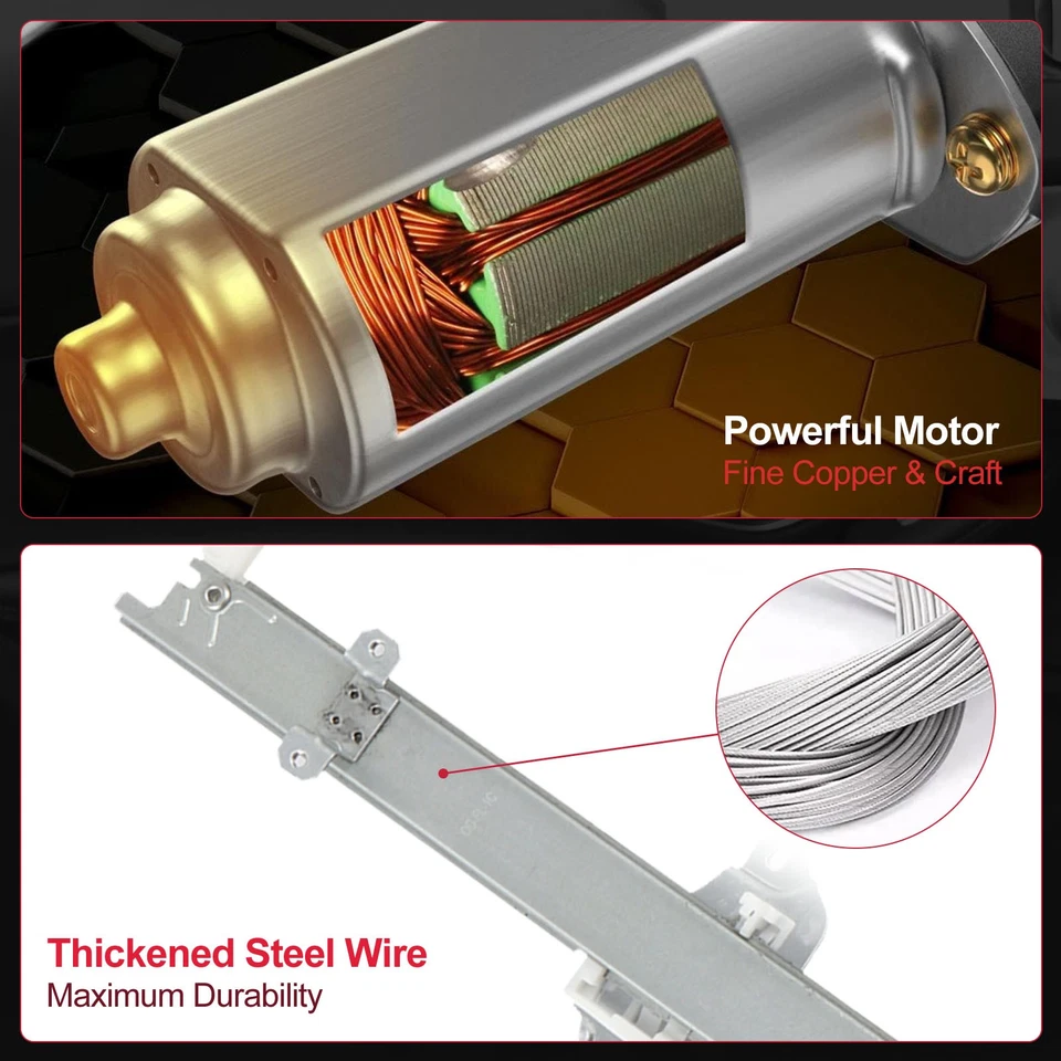 Regulador de ventana eléctrica 1 pieza con motor delantero izquierdo para Nissan Versa 751-211 07-2013 Foto 2 de 4