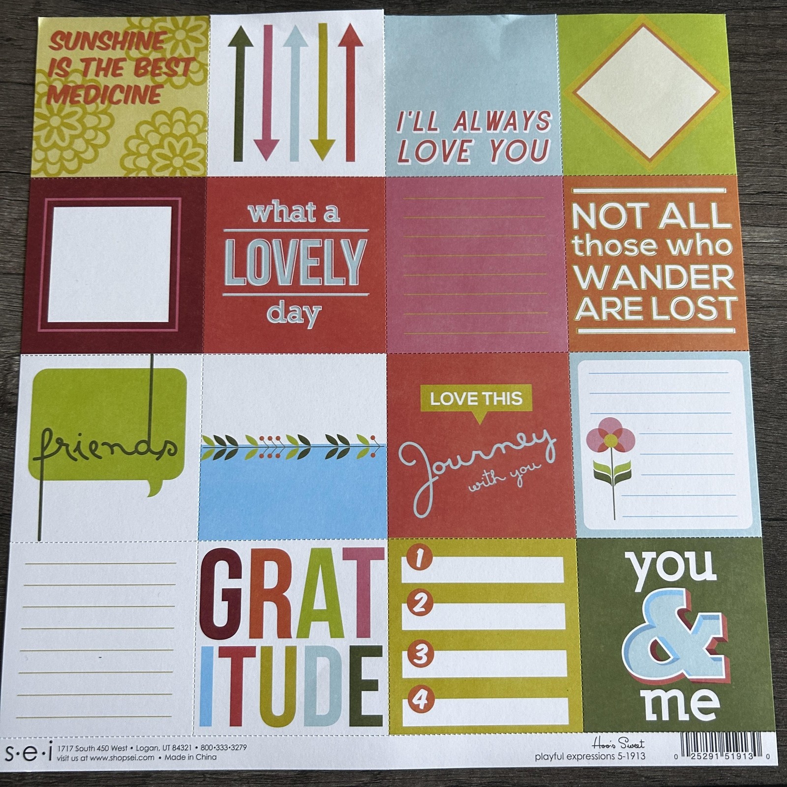 SEI Hoo's Sweet Owl Scrapbooking Kit 4x6 Album Stickers Paper Craft Set New