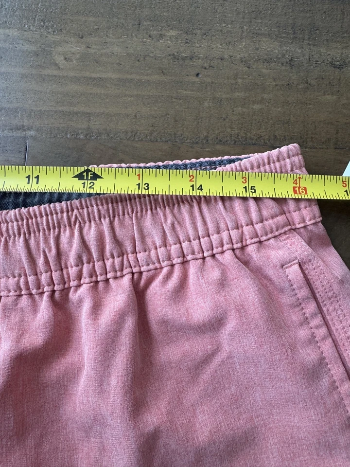 Shorts masculinos híbridos O’Neil tamanho G GG grandes bolsos com cordão laranja salmão  - Imagem 3 de 4