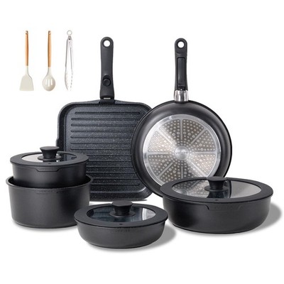 JEETEE 25pcs Pots and Pan Set Non Stick,Detachable Handle Cookware Set,Induct...