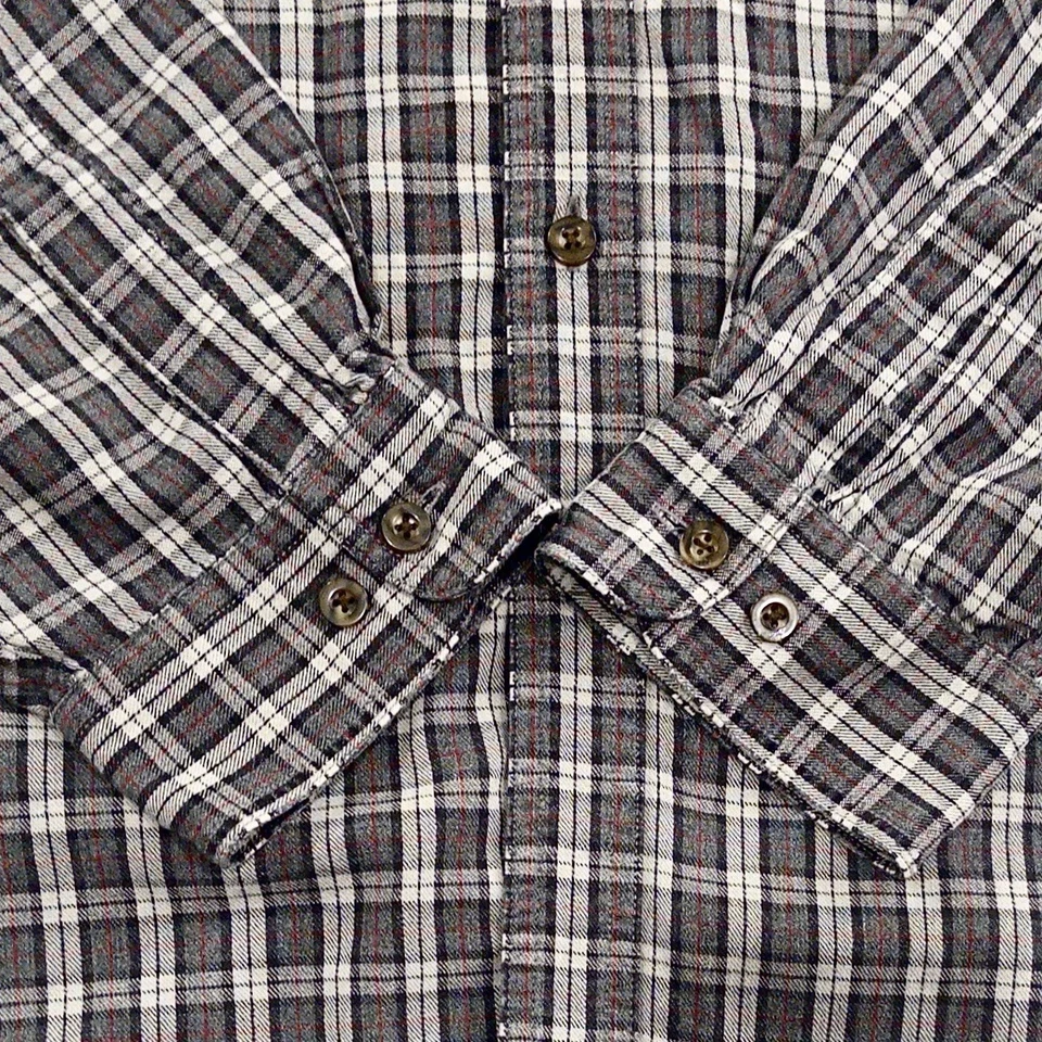 Camisa de franela a cuadros LL Bean para hombre 2XL ajuste tradicional con botones Foto 2 de 4