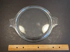 Vintage Pyrex Clear Glass Round Casserole Lid 475 C Tab Handles