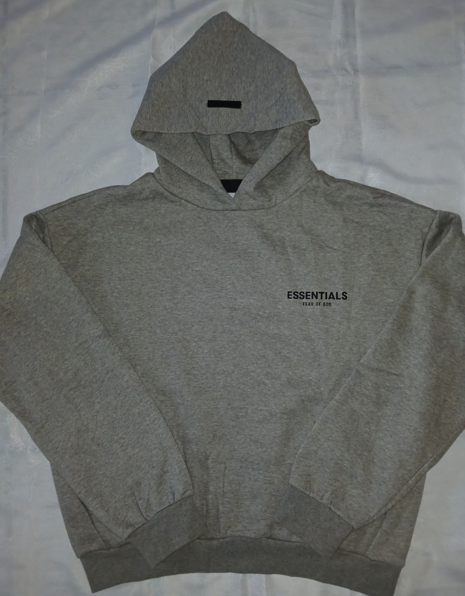 Essentials Fear of God Gray Fleece Pullover Hoodie Men's Size M