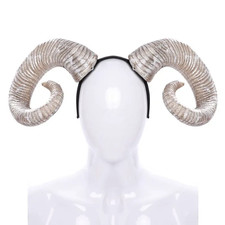 Halloween Headwear Prop Anime Sheep Horn Handmade Sheep Horn Headband Hairband A