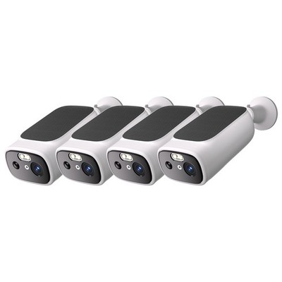 2K Dual Band WiFi6 Solar Battery Power Wireless Security Camera Outdoor 4PACK