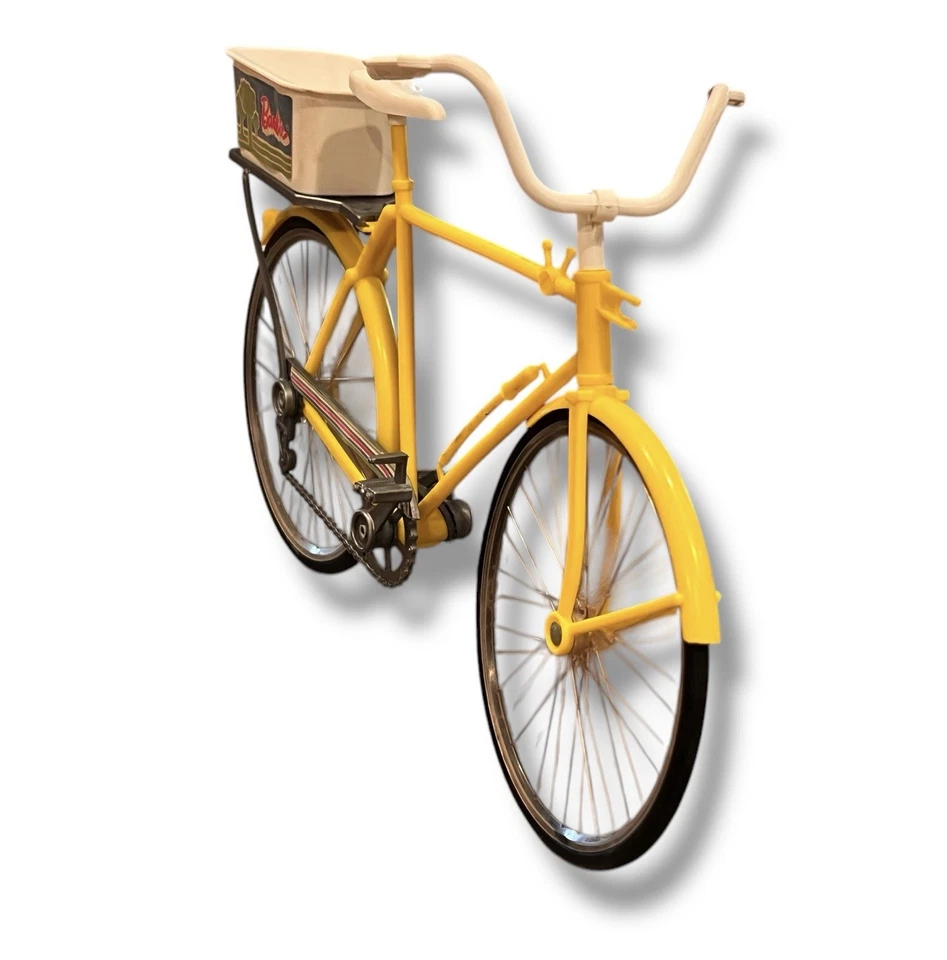 Barbie Bicicleta Amarilla Bicicleta 10 Velocidades Mattel #7777 1973 Cesta Pata Calcomanías Foto 3 de 4