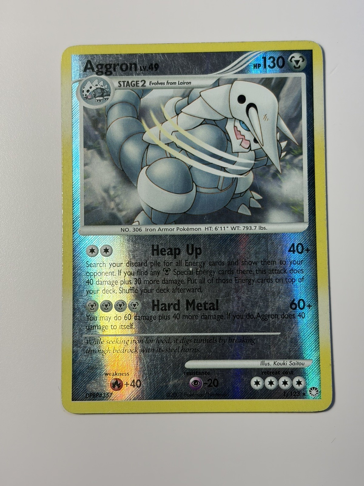Aggron 1/123 Mysterious Treasures Reverse Holo