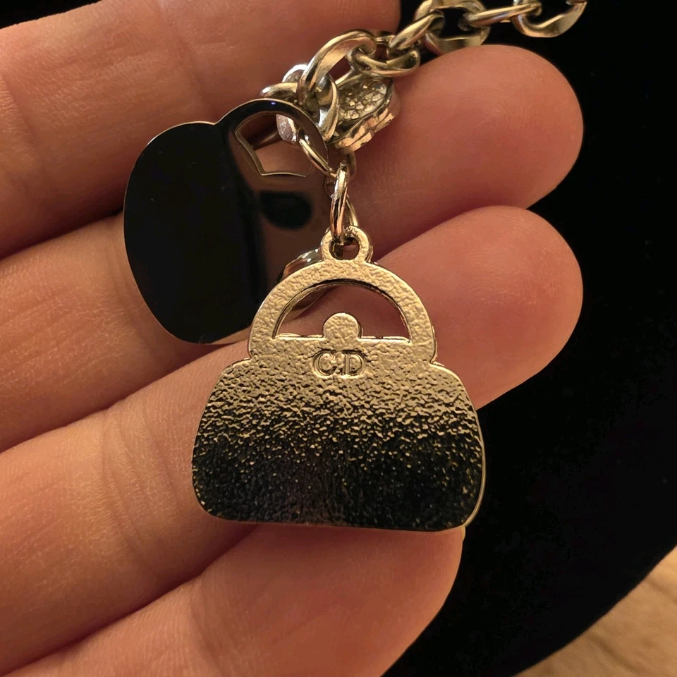 Christian Dior Handbag Charm On A Toggle Chain Necklace - Image 4 of 4