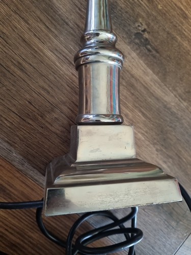 Art Deco Lamp Base 16" Tall Metal Heavy - Picture 3 of 8