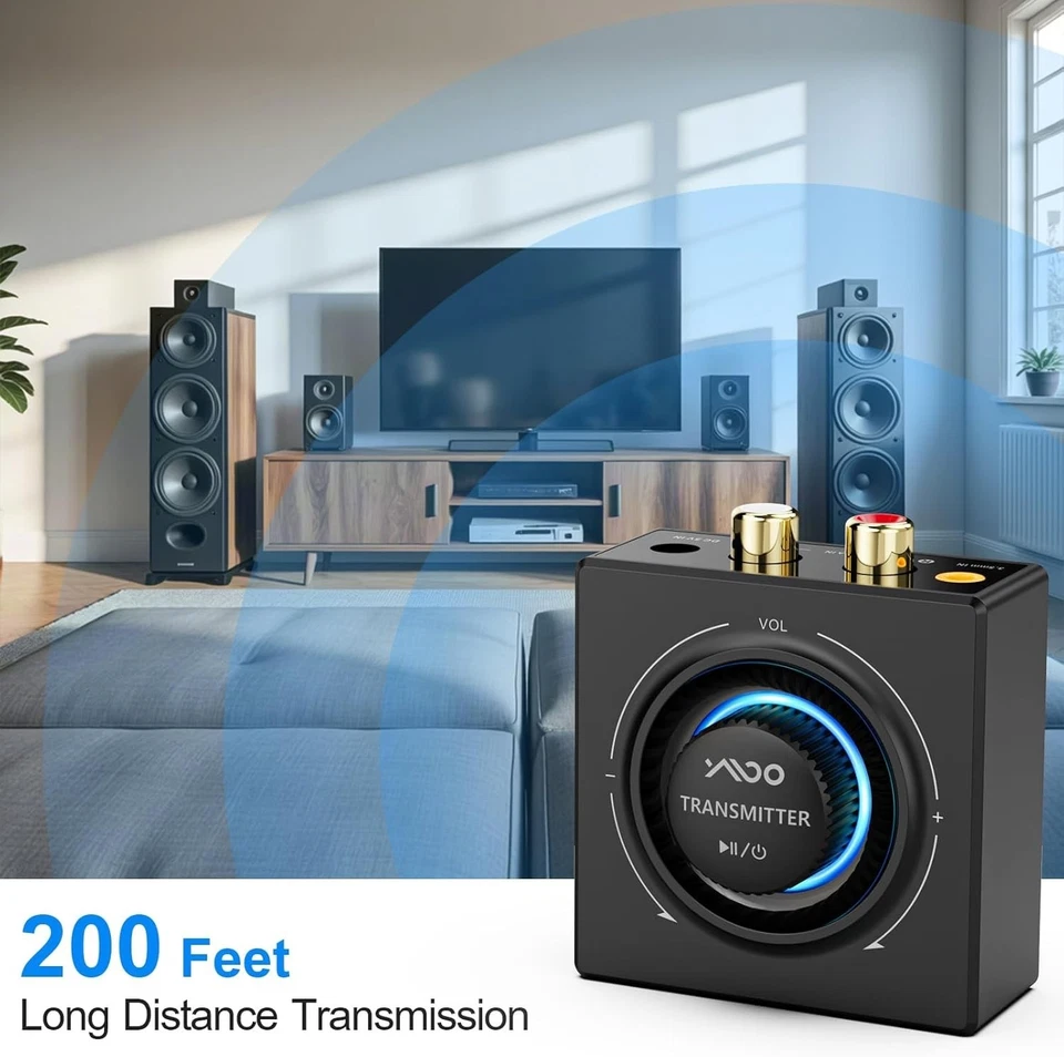 Wireless Audio Transmitter Receiver Kit for TV PC Soundbar 25ms Low Latency - Image 4 of 4