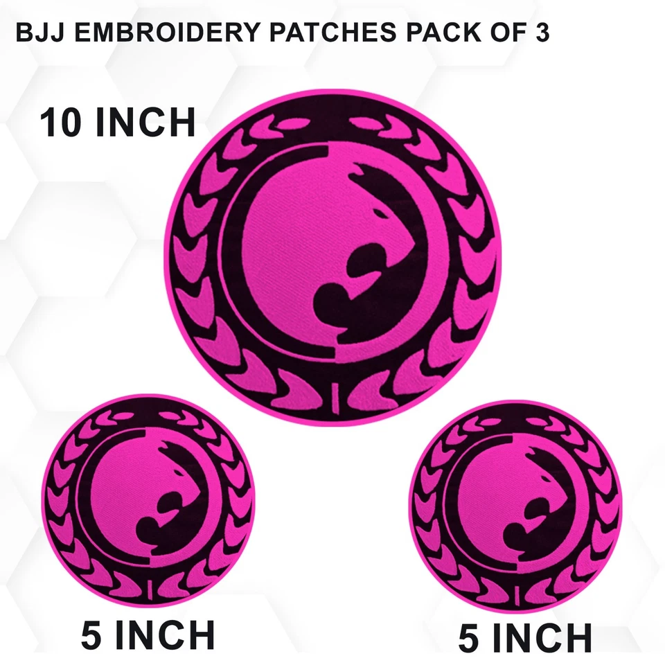 Renzo Gracie Embroidery Patches Martial Arts BJJ Renzo BJJ Gi Patches ( 3 Pack ) - Image 3 of 4