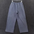 SKIMS Sweatpants Women's Medium Blue Wide Leg Elastic Waist Lounge Boyfriend