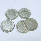 ROOSEVELT SILVER DIMES LOT OF 5 90% SILVER CIRCULATED COINS FREE SHIPPING #9283