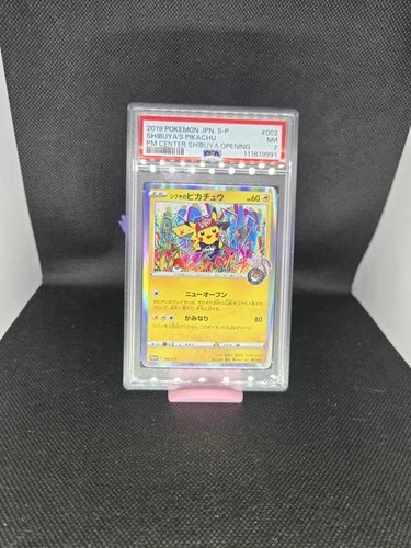 2019 POKEMON JPN S PROMO POKEMON CENTER SHIBUYA OPENING SHIBUYA'S PIKACHU PSA 7