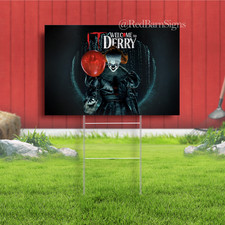Welcome To Derry Indoor Outdoor Yard Sign with metal stakes