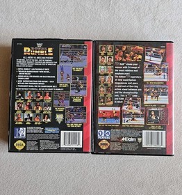 WWF ROYAL RUMBLE & WWF RAW LOT SEGA GENESIS COMPLETE IN BOX VERY GOOD CONDITION
