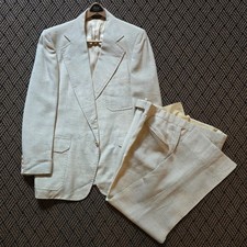 Vintage Michaels KC 70s Ivory Linen Bespoke U...