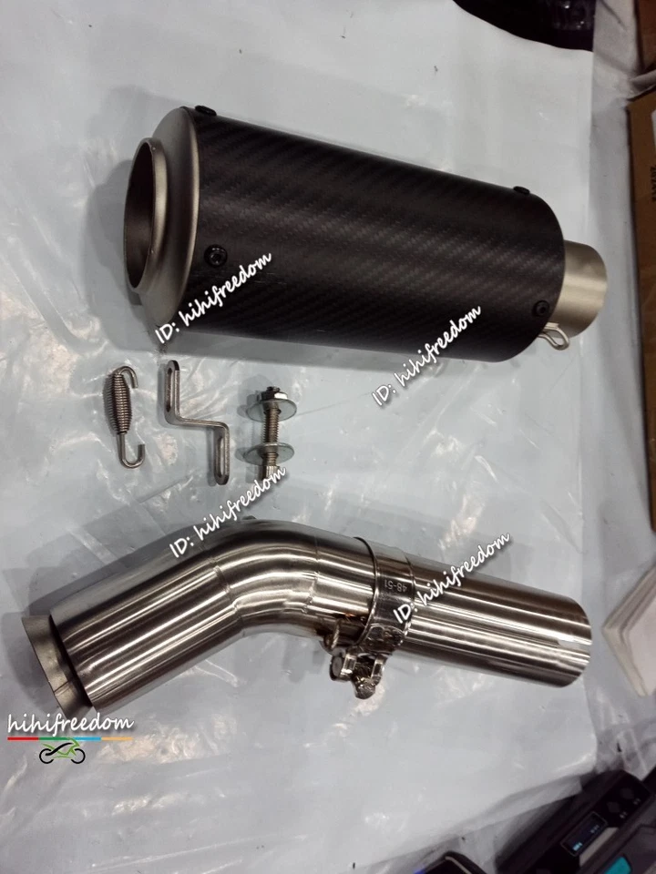 Tubo de cabezal silenciador de carbono de escape sistema completo para Suzuki GSXR 750 600 2006-2007 Foto 4 de 4