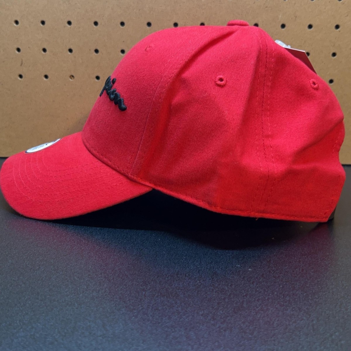 Champion Hat Cap Strap Back Mens One Size Red Script Logo Baseball NEW View 5
