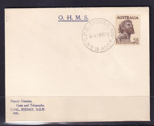 AUSTRALIA 1952 FIRST DAY COVER ON OFFICIAL O.H.M.S STATIONARY #C2137
