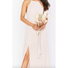 Show Me Your Mumu Amanda Maxi Dress Gown Pink Metallic Size XXL NEW 