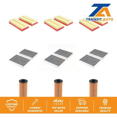 Air Cabin Engine Cartridge Oil Filters (9 Total) Kit For Mercedes-Benz S550 S63