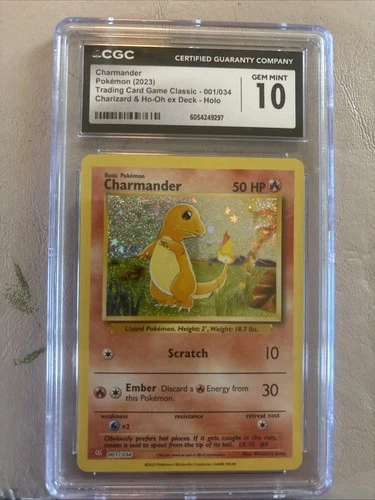 CGC Gem Mint 10 - Charmander #001/034 - 2023 Pokémon TCG Classic (CLC) - Holo