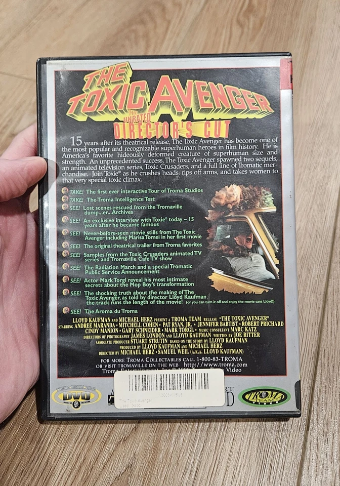 The Toxic Avenger Unrated Director's Cut DVD 1984 Troma Horror UNTESTED - Image 2 of 4