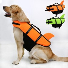High Floating Dog Life Jacket with Reflective Stripes Adjustable Swimming Safety
