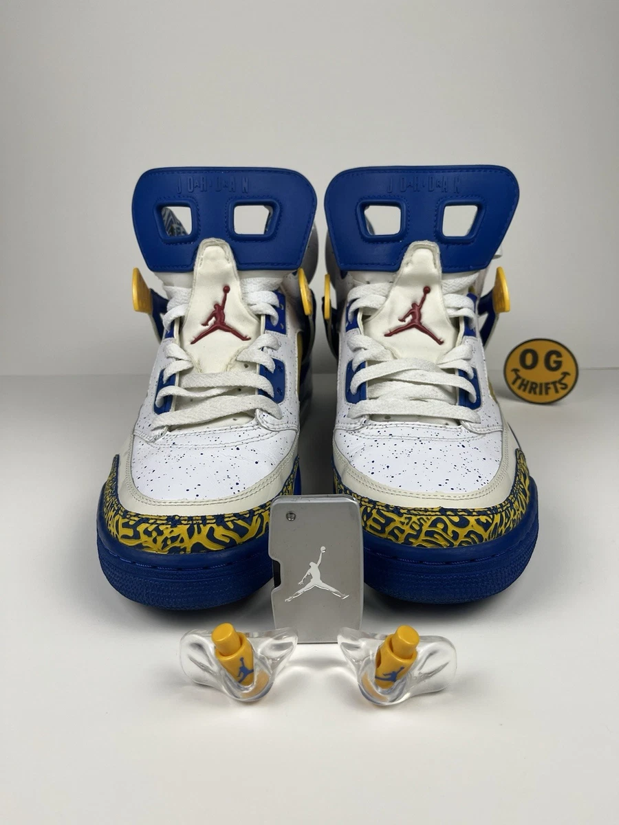 Nike Air Jordan Spizike "Do the Right Thing" Weiß Blau Gelb Herren 10,5 Retro