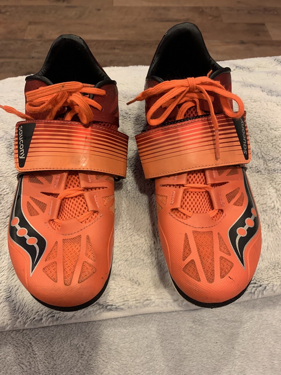 Saucony Soarin Vibrant Orange Running Track Shoes Saucony Soarin J2 Track Jump Pole Vault Athletic Shoes Red  main image 2