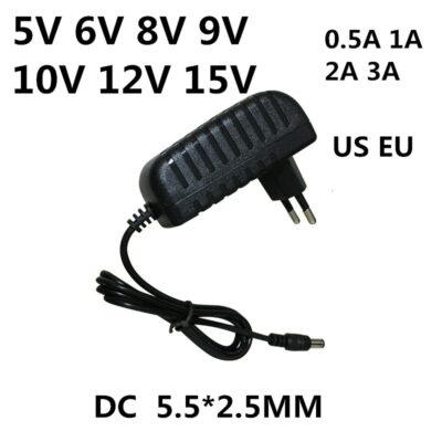AC 110-240V DC 5V 6V 8V 9V 10V 12V 15V 0.5A 1A 2A 3A Power Adapter Supply F LED