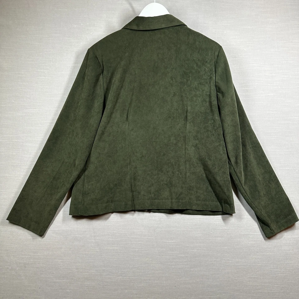 Camisa Erika Mujer Mediana Verde Abotonada Gamuza Flor Cottagecore Boho Fairy Foto 2 de 4