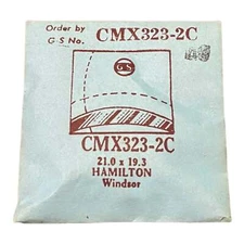 Germanow-Simon Mach (GS) CMX323-2C Watch Crystal 21.0x19.3 NOS Part Hamilton