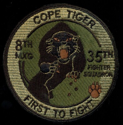 USAF 8th MXG 35th Fighter Squadron Cope Tiger Patch KP2 | eBay
