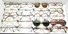 SET of 20 VINTAGE AVIATOR EYEGLASSES FRAMES sport eyewear bulk lot plastic S370