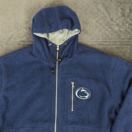 Penn State Nittany Lions Jacket Champion Fleece Hood Long Sleeve Blue Men XL - Picture 1 of 12