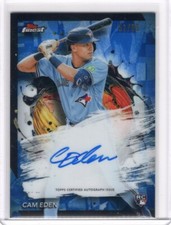 2024 Topps Finest Cam Eden Blue Refractor Auto /99 Toronto Blue Jays Rookie RC