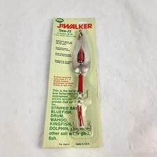 VINTAGE J:Walker Sea-12/ 2 oz /JW-45 Fishing Lure ( The Mean Machine)NIOP Silver