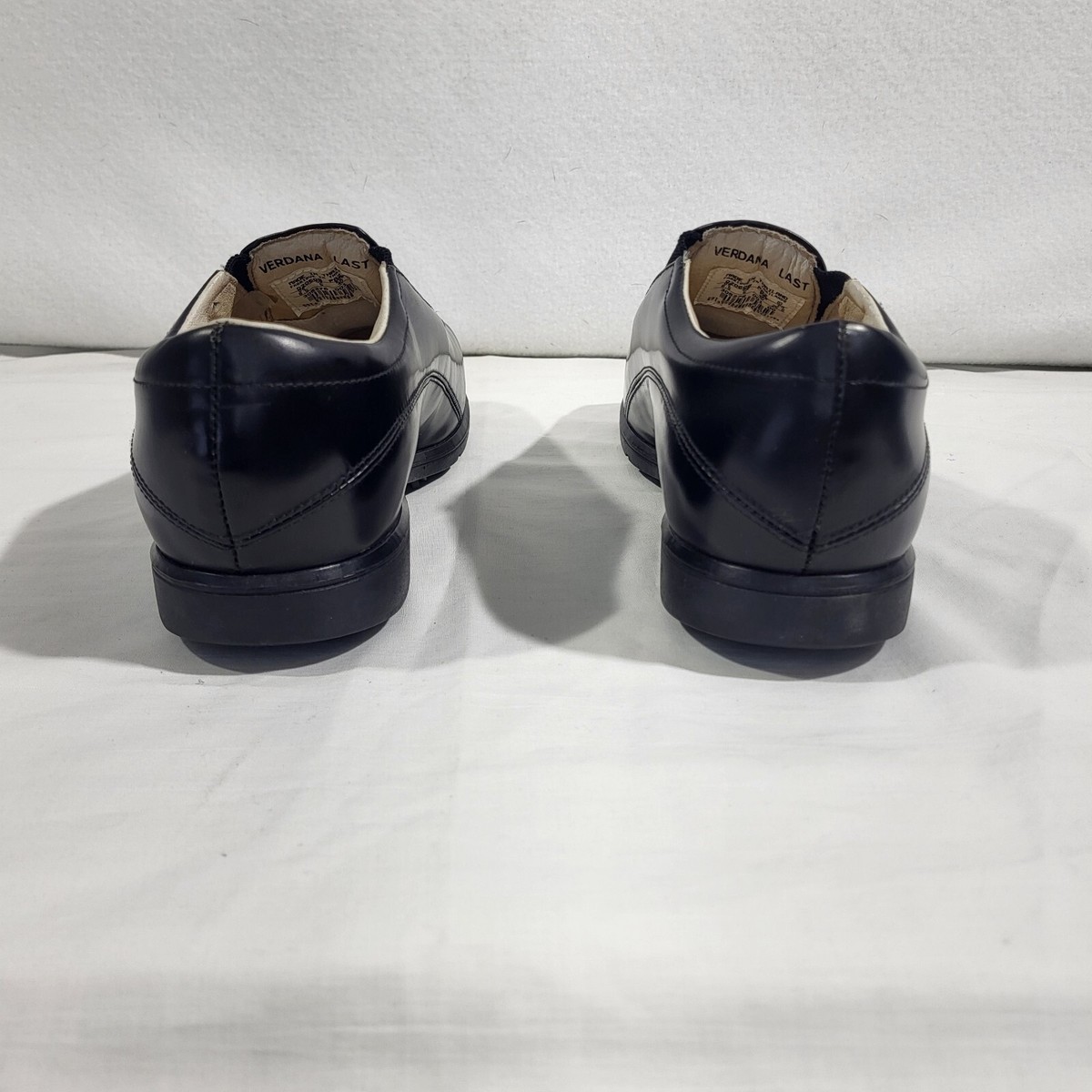 VTG NIKE Shoe AIR COMFORT Women 8.5 Black Leather Slip On 