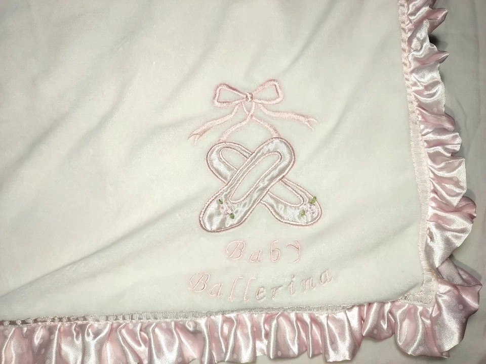 Bearington Bebé Bailarina Zapatos de Ballet Manta Beige Rosa Borde con Volantes Lovey Foto 4 de 4