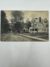 Elm Avenue Rahway NJ 1910 Photo Post Card FG Temme Co. Dirt Road Roadside Suburb