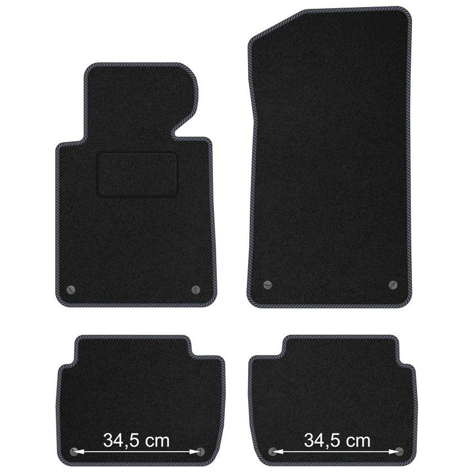 Tapis de sol sur mesure en velours gris pour remplacer l'usure de votre BMW E46