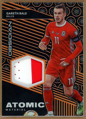 2019 Panini Game Worn Patch Gareth Bale Obsidian Atomic Materials Orange 30/50