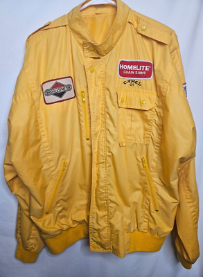 Vintage Camel GT Racing Jacket Yellow with Custom Badges XL