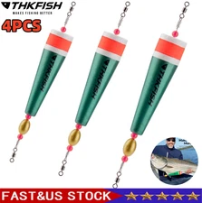 4pcs Weighted Fishing Bobbers Floats Popping Cork Floats for Saltwater Redfish