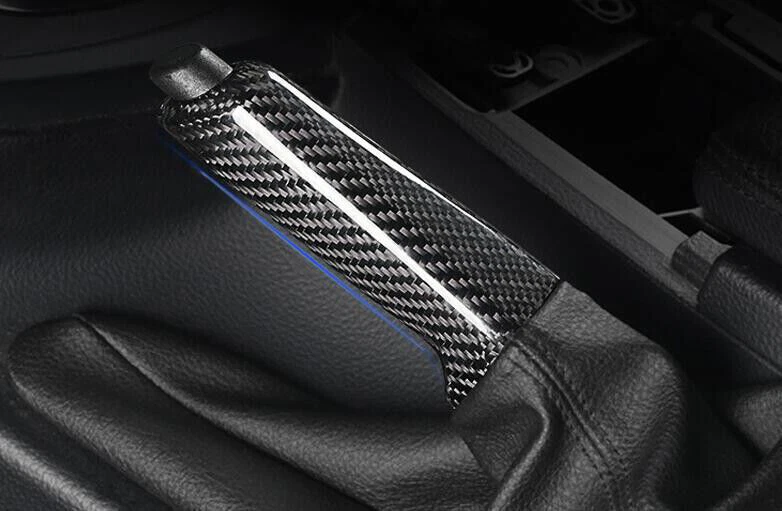 适用于宝马 1 系列 E81 2007 - 2011 干碳纤维中央控制台手刹盖 — 第 4/4 张图片