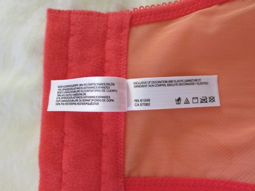 b.tempt'd by Wacoal Ciao Bella 3/4 Cup Longline Bra 959244 Cayenne S $42.00 NWT - Picture 7 of 8
