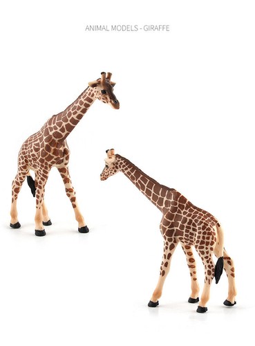 Set modello fauna selvatica simulato una famiglia di quattro modelli di giocattoli giraffe - Foto 15 di 24
